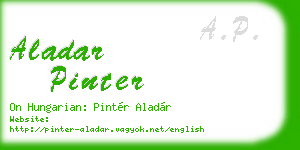 aladar pinter business card