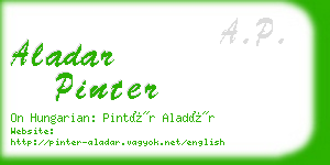 aladar pinter business card